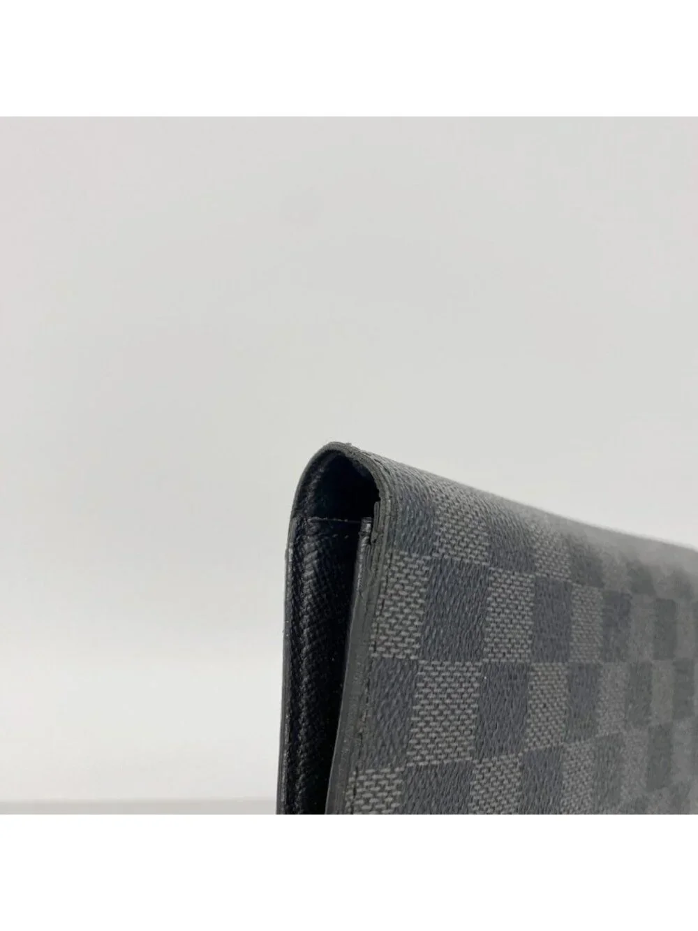 Louis Vuitton Wallet Damier Graphite Portefeuille Brazza Black Gray Vintage
